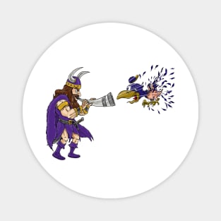 Minnesota Vikings Fans - Kings of the North vs Featherless Fowl Magnet